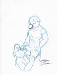  anthro ball_sucking balls big_balls big_penis brian_griffin canine duo family_guy gay jasper male mammal marc_leonhardt muscles oral penis sketch 
