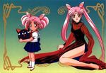  bishoujo_senshi_sailor_moon bishoujo_senshi_sailor_moon_r black_lady chibi_usa chibiusha dual_persona pink_hair sailor_moon 