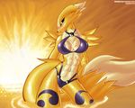  2005 anthro bikini canine digimon female fox renamon skimpy solo tailsrulz 