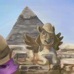  derpy_hooves_(mlp) egyptian equine female feral friendship_is_magic fur hat horse looking_at_viewer mammal my_little_pony outside pegasus pith_helmet purple_eyes purple_fur pyramid pyramids solo suranon twilight_sparkle_(mlp) wings 