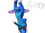  balls big_balls big_ears big_penis blue cum looking_at_viewer male nude penis sixpack solo stitch_(disney) 