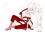  fairy_tail long_hair meredy_(fairy_tail) monochrome ribbon sketch zancrow 