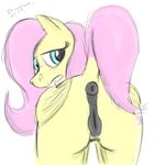  anatomically_correct anatomically_correct_pussy animal_genitalia anus butt equine equine_pussy female feral fluttershy fluttershy_(mlp) friendship_is_magic mammal my_little_pony pegasus plain_background pussy raised_tail solo unknown_artist white_background wings 