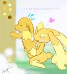  &hearts; asdfjkl03 blush brown cub eevee english_text eyes_closed long_ears lopunny peeing penis pok&eacute;mon watersports 