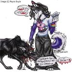  anthro blood canine copyright dog drama feral gun hate_art huskie husky kill mayra_boyle weapon wolf 