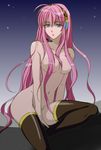  blue_eyes long_hair luka_megurine megurine_luka pink_hair thighhighs vocaloid 