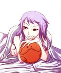  anew_returner gundam gundam_00 haro long_hair misumi nude purple_hair red_eyes smile solo 