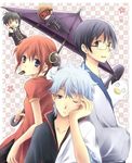  elizabeth_(gintama) gintama hijikata_toushirou kagura kagura_(gintama) okita_sougo sakata_gintoki shimura_shinpachi umbrella 