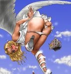  angel blonde_hair funny wings wiping 