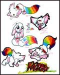  anus bandage blood canine cute female fox heterochromia holly_massey lock_(character) rainbow 