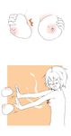  baozi blush breasts burnt closed_eyes comic food ispin_charles leecheie nipples nude short_hair small_breasts tales_weaver 