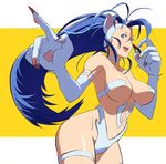  animal_ears bad_id bad_pixiv_id big_hair blue_eyes blue_hair breasts cat_ears cat_paws felicia fur large_breasts long_hair mizore_syrup navel open_mouth paws simple_background slit_pupils solo vampire_(game) 