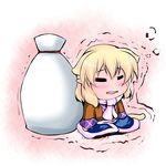  alcohol animal_ears blonde_hair cat_ears cat_tail chibi extra_ears hoshizuki_(seigetsu) kemonomimi_mode mizuhashi_parsee open_mouth puru-see sake scarf solo tail touhou trembling 