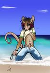  collar leash male mouth_hold penis piercing rat rodent seraph solo 