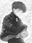  akira akira_(akira) blush cape child male male_focus pixiv portrait short_hair snow 