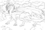  athus dragon female feral inks pussy riesy scalie solo wings 