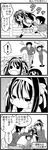  2boys 2girls 4koma comic greyscale highres holding_hands if_they_mated kandanchi koharu_(kandanchi) kyon kyonta_(kandanchi) monochrome multiple_boys multiple_girls running suzumiya_haruhi suzumiya_haruhi_no_yuuutsu tears translated 