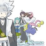  bell bleach bleach:_zanpakutou_ibun_hen hinamori_momo hitsugaya_toushirou hug hyourinmaru tail tobiume zanpakuto_spirit zanpakutou_(spirit) 