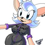  bat bodysuit female goth mobian nitro piercing rouge_the_bat skinsuit solo sonic_(series) the_truth 