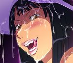  cum cum_on_hair facial free_style licking_lips lipstick makeup nico_robin one_piece tongue_out yellow_eyes 
