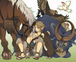  animal bad_id bad_pixiv_id bird blonde_hair blue_eyes cat chicken dog eagle earrings epona goat horse jewelry kame_tora link male_focus monkey pointy_ears sheep solo squirrel the_legend_of_zelda the_legend_of_zelda:_twilight_princess 