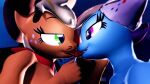  2022 3d_(artwork) 4k absurd_res anthro anthrofied applejack_(mlp) blonde_hair blue_body blue_fur candy cat_costume clothing costume cowboy_hat dessert detailed_background digital_media_(artwork) duo earth_pony equid equine eyelashes female female/female fingers food freckles friendship_is_magic fur green_eyes hair halloween hasbro hat headgear headwear hi_res hockey_mask holidays horse licking licking_lollipop lollipop mammal mask multicolored_hair my_little_pony open_mouth orange_body orange_fur pegasus pink_eyes pony rainbow_dash_(mlp) rainbow_hair short_hair smile source_filmmaker sports_mask sportswear themanwithaquest tongue tongue_out whiskers wings 