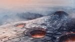  bad_pixiv_id concept_art fire landscape mountain no_humans original scenery sin_gun_woo snow volcano 