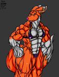  bigshow buff canine digimon female fox muscles renamon_knockoff sheva solo 