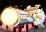  :o beret blonde_hair breasts drill_hair eihou_(syou1022) energy_ball foreshortening gun hair_ornament hat huge_weapon large_breasts magical_girl mahou_shoujo_madoka_magica open_mouth puffy_sleeves solo tiro_finale tomoe_mami weapon yellow_eyes 