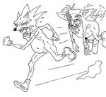  black_and_white canine fox hedgehog male miles_prower mobian monochrome parody sonic_(series) sonic_the_hedgehog unknown_artist what 