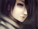  androgynous copyright_request hair_over_one_eye male_focus matsunaka_hiro purple_eyes purple_hair solo 