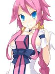  blue_eyes braid disgaea hair_tubes kuro_(be_ok) long_hair makai_senki_disgaea_4 pink_hair smile solo tabard vulcanus_(disgaea_4) wings 