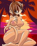  battle_franky big_breasts breasts female monkey nude solo sunset thighs wide_hips 