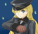  alice_soft beret blonde_hair blue_eyes daiteikoku hand_over_chest hat lowres military military_uniform nazi peaked_cap retia_adolf rosary uniform 