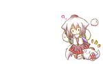  animal_ears chibi gray_hair hat inubashiri_momiji kedama sword tail tilde_(ice_cube) touhou weapon 