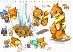  duo female feral floatzel g_(artist) group japanese_text kissing multiple_poses multiple_scenes nintendo pok&#233;mon pok&eacute;mon riolu shinx tail text video_games 