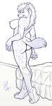  bed big_breasts breasts butt eyebrow_piercing female hyena korrok_(character) nude richard_foley solo 