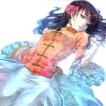  axis_powers_hetalia brown_eyes brown_hair chinese_clothes dropoison long_hair md5_mismatch simple_background solo taiwan_(hetalia) tangzhuang toggles 