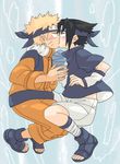  black_hair blonde_hair blush makimaki6 naruto uchiha_sasuke uzumaki_naruto yaoi 