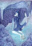  blue blue_hair cool_colors fur hair ice looking_at_viewer murrkus paws raised_tail sergal smile solo suane suane_lightfurr tail 