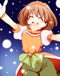  bad_id bad_pixiv_id brown_hair closed_eyes gensou_suikoden gensou_suikoden_ii hair_ornament nanami_(suikoden) short_hair smile solo watomura 