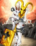  a.b.a. bandage blood chimera_synx cosplay guilty_gear key paracelsus pose shorts synx 