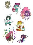  chibi highres hijiri_byakuren hood houjuu_nue karakasa_obake kumoi_ichirin multiple_girls murasa_minamitsu nazrin sorcerer's_sutra_scroll spacepirate-lu tatara_kogasa thighhighs toramaru_shou touhou umbrella undefined_fantastic_object unzan 