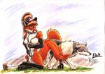 2001 animal anthro anthro_bestiality breasts canine collar female feral fox interspecies knotting leash male nude philipp_peteranderl sex silber stake straight taur tethered tied tongue wolf 