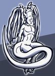  girly larathen ouros_(character) white-dragon white_dragon wings 