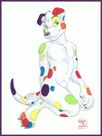  canine dalmatian dog jaycee_kerr male nude rainbow sheath solo 