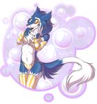  bubbles clothed clothing female kissaartist murrkus sergal shy skimpy solo standing swimsuit 