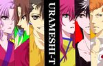  5boys black_hair brown_eyes brown_hair dispar female genkai green_eyes grin hiei koenma_(yu_yu_hakusho) kurama kuwabara_kazuma long_hair male male_focus multiple_boys orange_hair pacifier pink_hair red_eyes red_hair short_hair smile urameshi_yusuke white_hair yu_yu_hakusho yuu_yuu_hakusho 