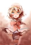  alice_margatroid bad_id bad_pixiv_id blonde_hair blush bow crying crying_with_eyes_open hairband hounori portrait ribbon short_hair solo tears touhou upper_body 