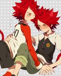  animal_ears bad_id bad_pixiv_id banned_artist blush cat_ears cat_tail collar dual_persona harano inazuma_eleven inazuma_eleven_(series) male_focus multiple_boys nagumo_haruya red_hair selfcest tail 